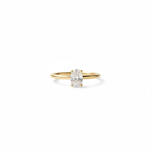 Bague Diamant Ovale 0,51 Carats GVS2