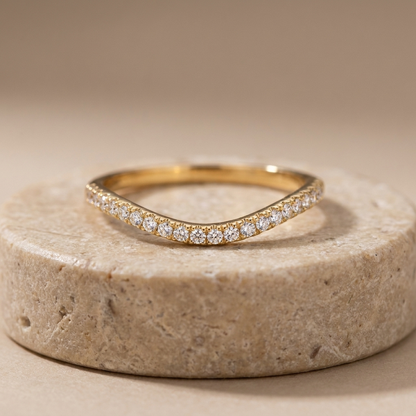 Alliance Courbée Diamant 0,2 Carats