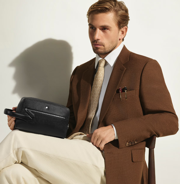 Trousse De Toilette Cuir Sartorial Noir