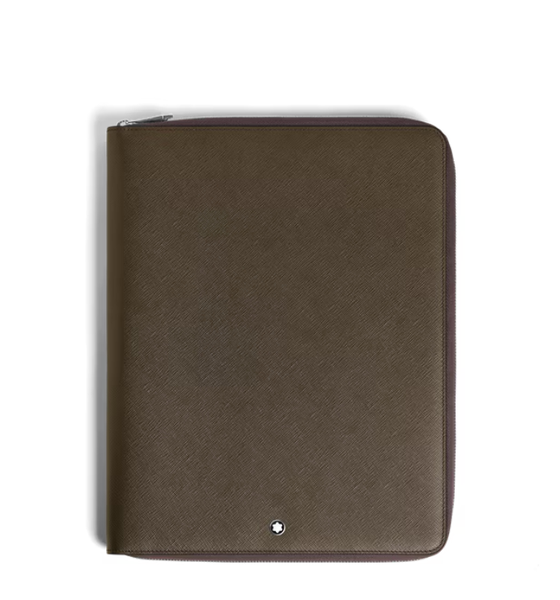 Etui pour carnet moyen Cuir sartorial kaki