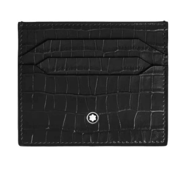 Porte cartes crocodile noir 6cc