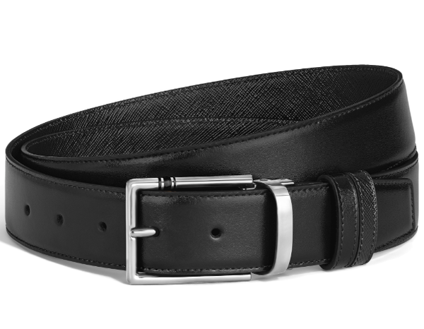 Ceinture Réversible 35MM Boucle Rectangulaire Cuir Noir