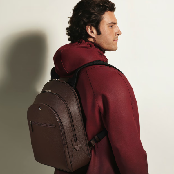 Sac à Dos Medium 3 Compartiments Cuir Sartorial Ebony