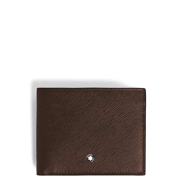 Portefeuille 6 CC en Cuir Sartorial Ebony
