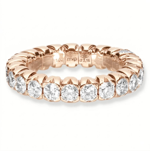 Bague Nova Stretch Or rose Diamants
