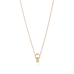 Collier Circle Solitaire Y Or Jaune Diamant