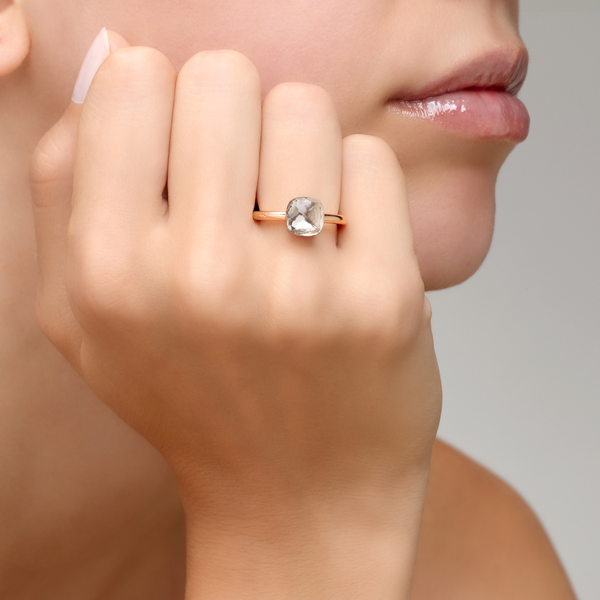 Bague Nudo Petite Topaze Incolore