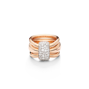 Bague Together Or rose 98 diamants 1 carats