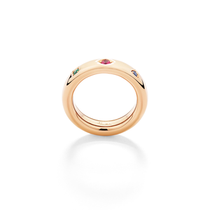 Bague Iconica Extra Slim Or rose Ruby Saphir Emeraude