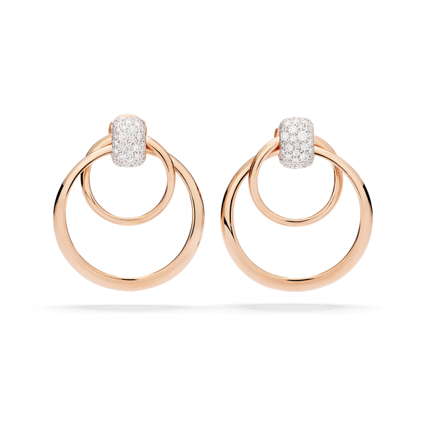 Boucles d'oreilles Together Or rose Diamants