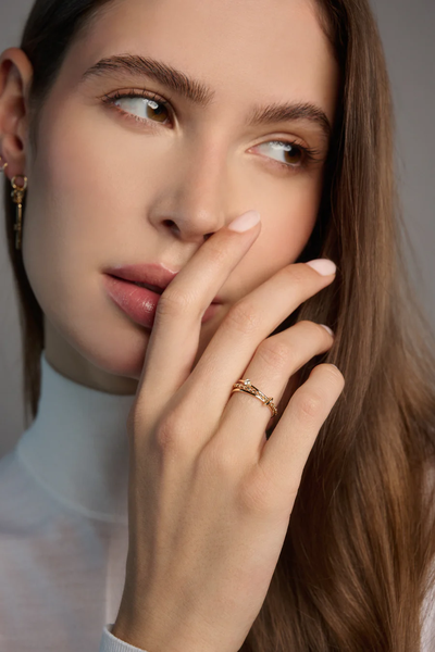 Bague Circle Solitaire Y Or Jaune Diamant