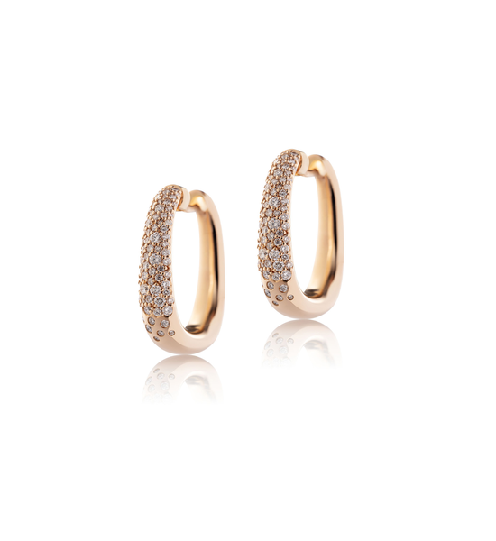 Boucles d'oreilles Connection Or rose Diamants