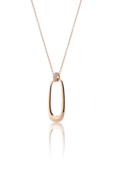 Collier Connection Or rose Diamants 0.37 carats