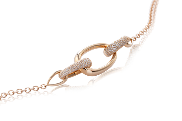 Collier Connection Or rose Diamants