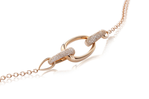 Collier Connection Or rose Diamants