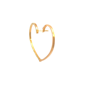 Mono Boucle d'oreille Or rose Cœur Diamants