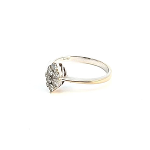 Solitaire Navette Or blanc Diamants