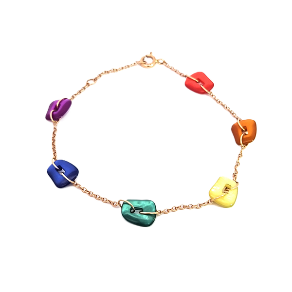 Bracelet Mattioli Puzzle Nacres multicolores Or rose