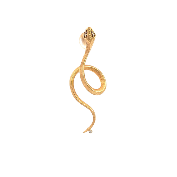 Boucle d'oreille Ole Lynggaard Snakes Droite Or jaune Diamant
