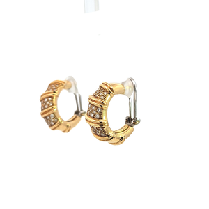Boucles d'oreilles Roberto Coin Or jaune et Or blanc Diamants