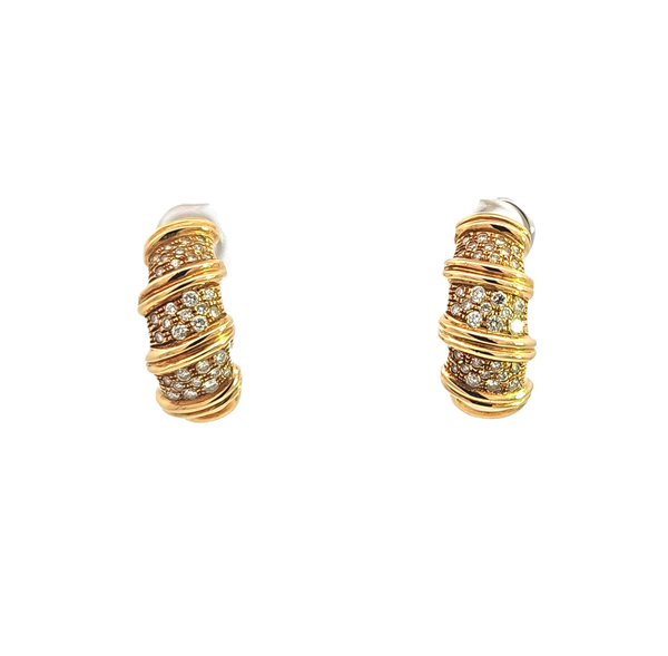 Boucles d'oreilles Roberto Coin Or jaune et Or blanc Diamants