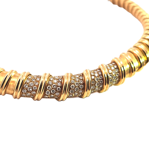 Collier Rigide Roberto Coin Or jaune et Or blanc Diamants