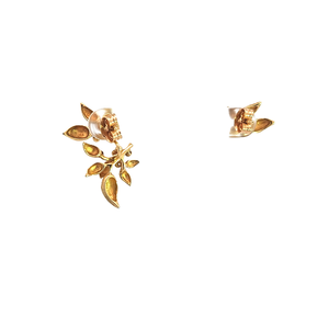Boucles d'oreilles Ole Lynggaard Forest Or jaune Diamants avec 1 pendant