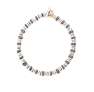Bracelet Dodo Rondelles argent et titane