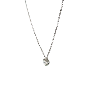 Collier Solitaire en Or blanc et Diamant 0,50 ct