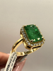 Bague Or Emeraude et diamants brillants