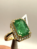 Bague Or Emeraude et diamants brillants