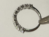Demi alliance Or blanc Diamants de synthèse Ovales