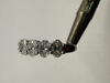 Demi alliance Or blanc Diamants de synthèse Ovales