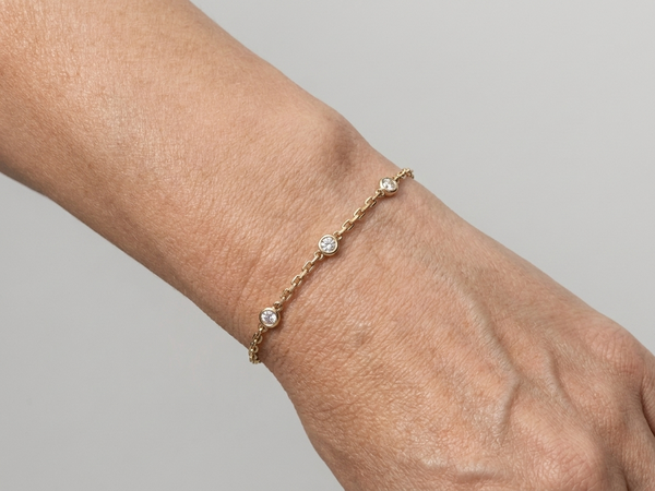 Bracelet Or Diamants brillants
