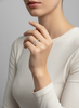 Alliance tour complet or blanc, diamants Asscher cut