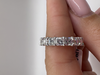 Alliance tour complet or blanc, diamants Asscher cut