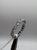 Alliance tour complet or blanc, diamants Asscher cut