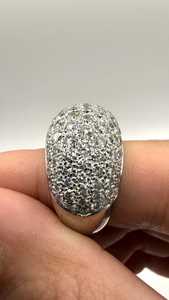 Bague Dôme Or blanc et Diamants