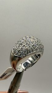 Bague Dôme Or blanc et Diamants