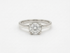 Solitaire chaton illusion en or blanc 750/1000 serti d’un brillant 0,65 ct , Couleur G H, Pureté VS