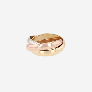 Bague Cartier modèle «  Trinity » 3 ors 750/1000.
