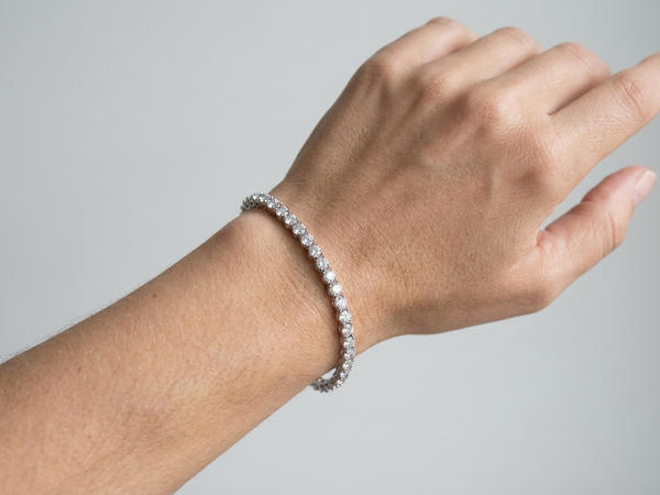 Bracelet Tennis Or blanc Diamants