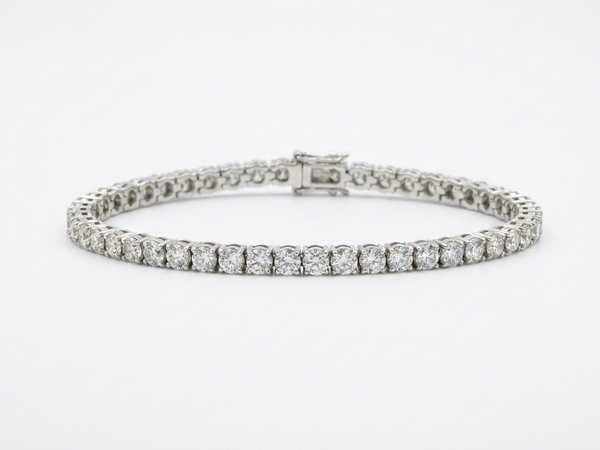 Bracelet Tennis Or blanc Diamants