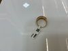 LP5169 Bague double rangs environ 1 ct dts champagne en or jaune 750/1000. 4,84 grs