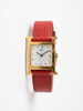 Montre HERMES «  la H » en acier et cuir