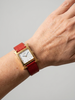 Montre HERMES «  la H » en acier et cuir