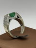 Bague Or blanc Émeraude et diamants