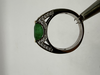 Bague Or blanc Émeraude et diamants