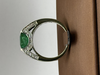 Bague Or blanc Émeraude et diamants