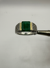 Bague Or blanc Émeraude et diamants